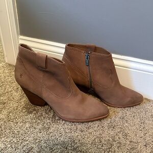 FRYE Tan Ankle Boots
